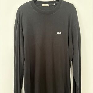 Kith Black Crewneck Long Sleeve T-Shirt Medium Standard